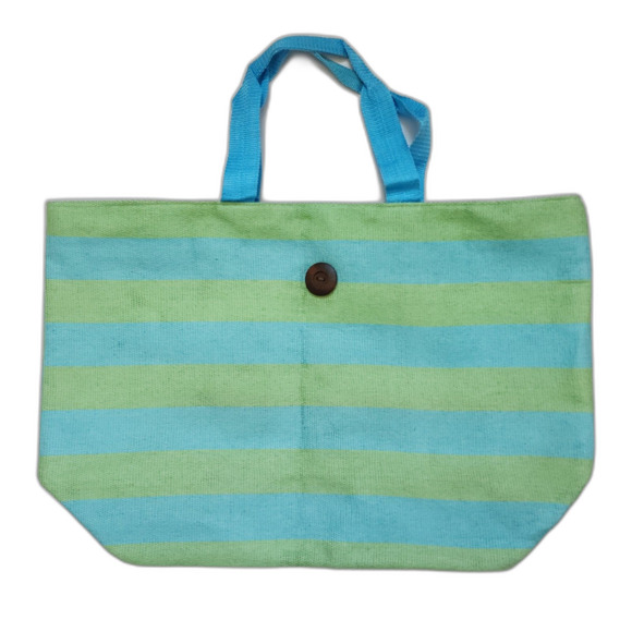 striped canvas large tote beach bag - Picture 1 of 3